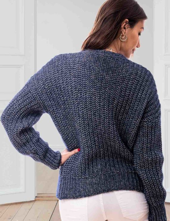 CARDIGAN IN COSTA INGLESE ALPACA/COTTON RETRO